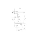 Caroma Contura Wall Combination Mixer Matte Black